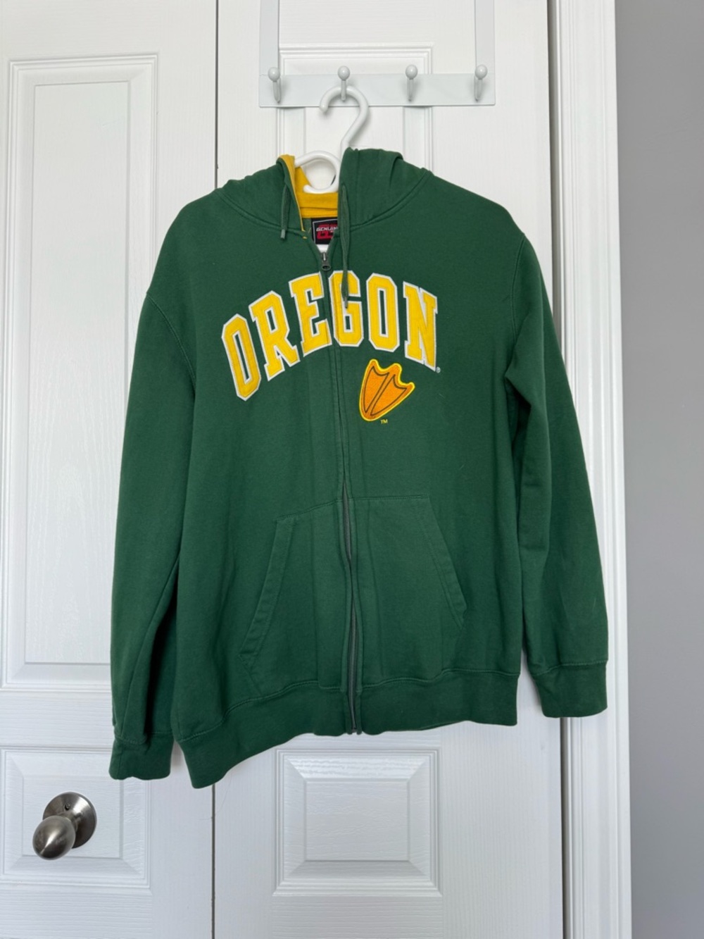 Oregon Green & Yellow Full-Zip Hooded Sweatshirt